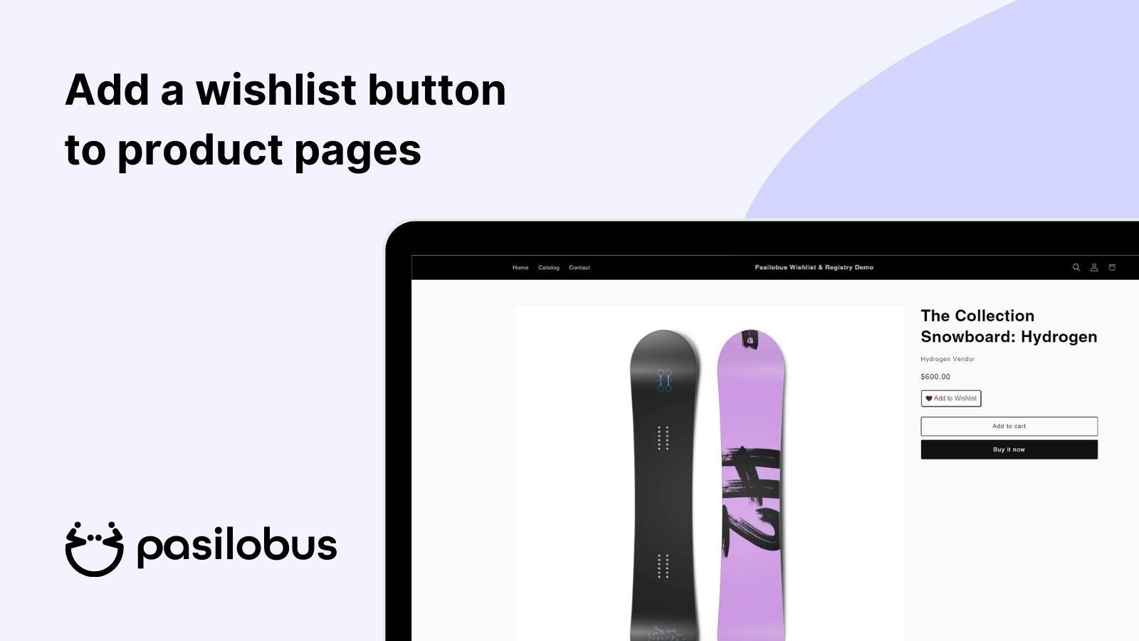 wishlist button on product page