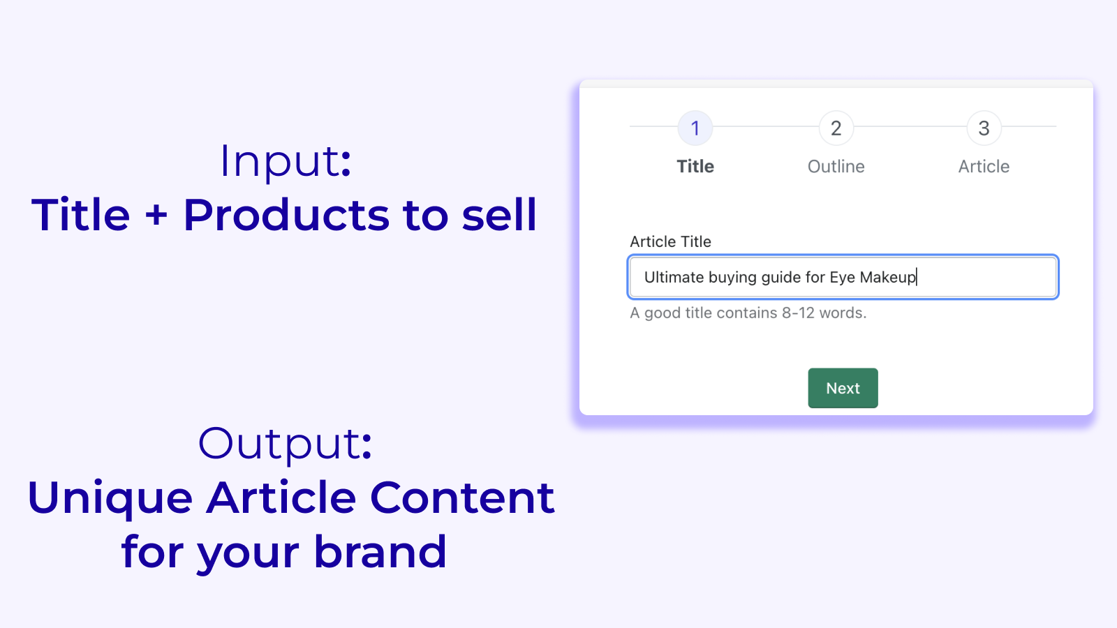 with Shopify blog AI writer, receive article outline and content