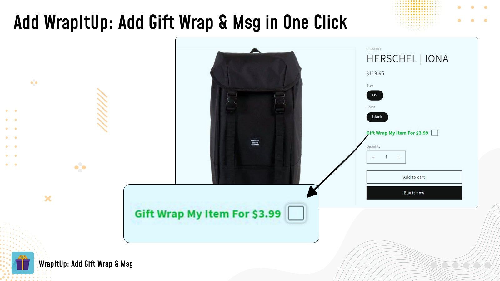 WrapItUp: Add Gift Wrap & Msg in One Click