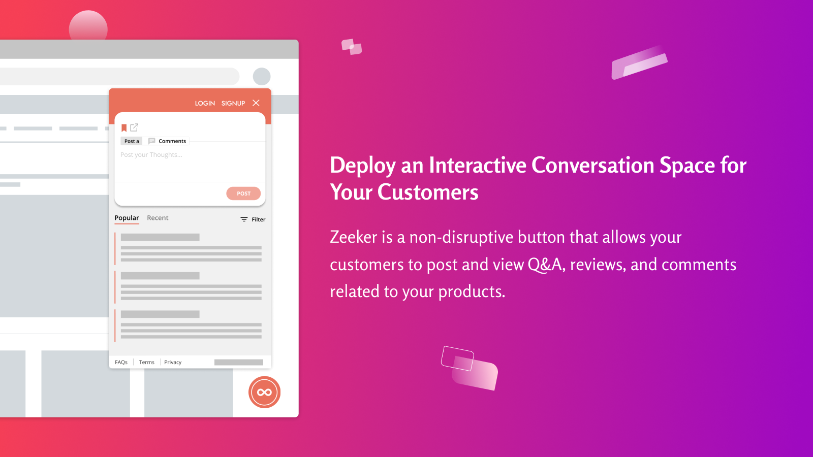 Your store visitors can discuss your products with Zeeker