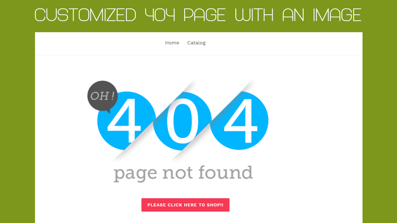 Zooomy 404 custom page